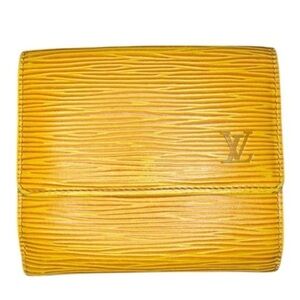 EUC Louis Vuitton Yellow Epi Women's Double Sided Card/Cash/Coin Trifold Wallet